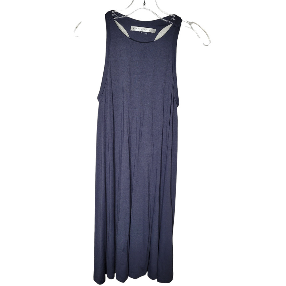 Susana Monaco Womens XS Tank Dress Stretch Racerback Flowy Pullover Blue fit
